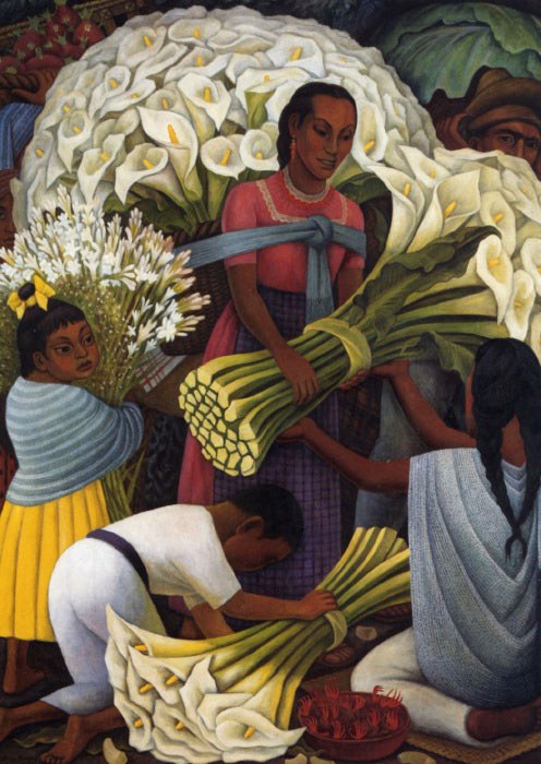 Diego Rivera The Flower Vendor, 1949
